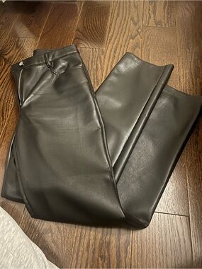 Aritzia black leather pants